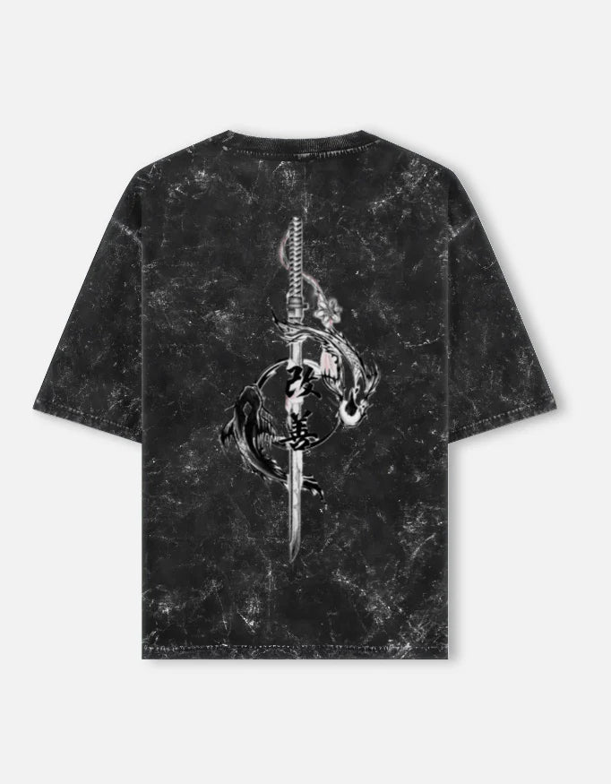 Japanese Zen brush Katana Art Tee