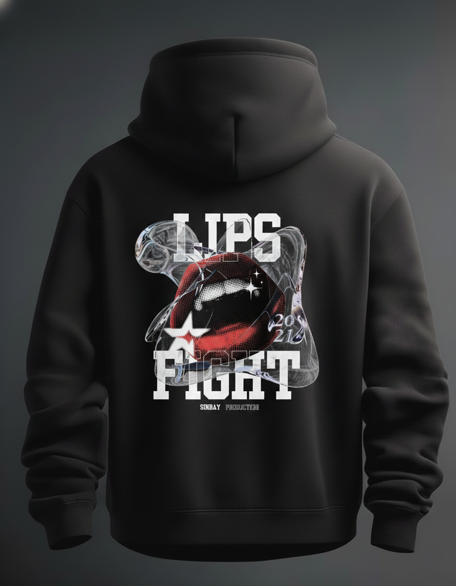 "Lips fight" Oversized Hoodie