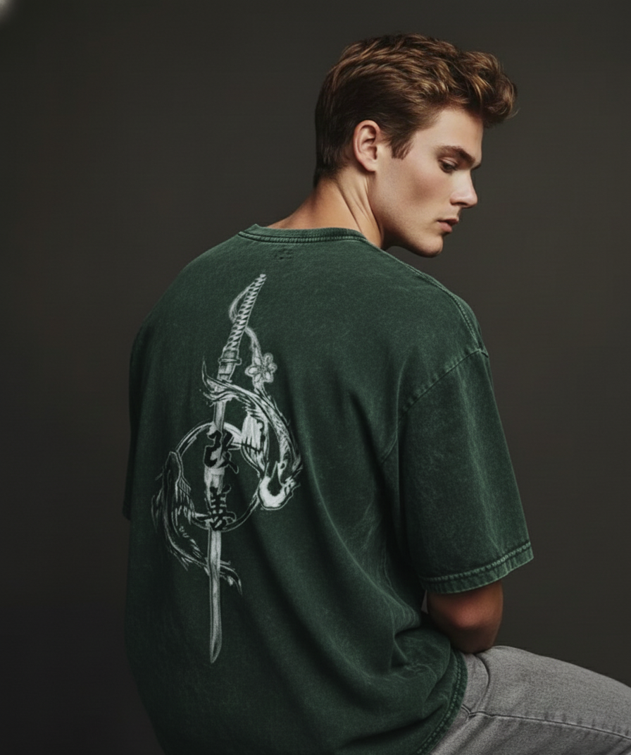 Japanese Zen brush Katana Art Tee